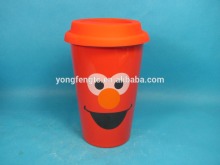 YF11021 print ceramic thermal mugs with lid