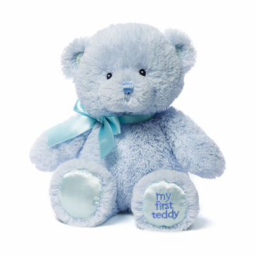 blue color teddy bear, teddy bear small