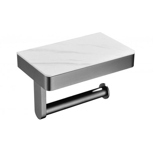 Stainless Steel Gunmetal Holder With Shelf