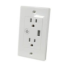 Wholesale 110V WiFi Controlled Smart Duplex Wall Outlet with USB - Works with SmartLife