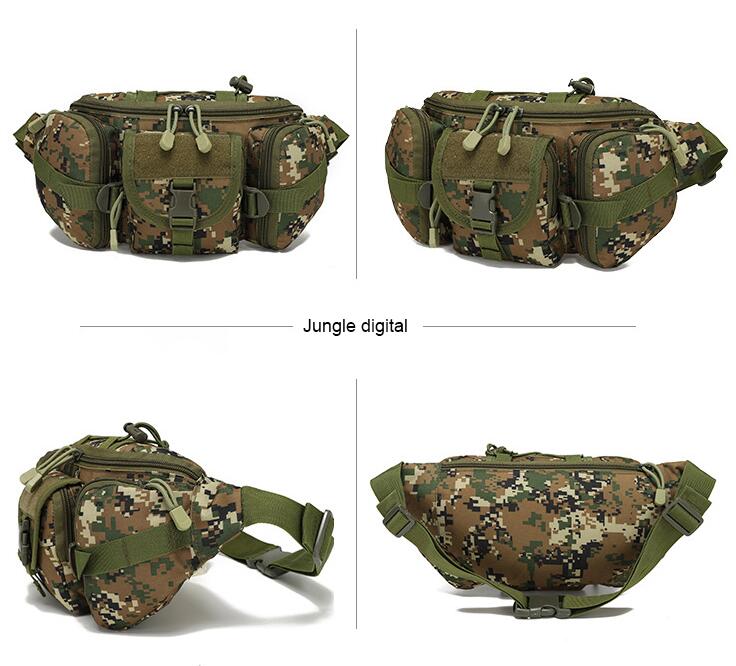 Travel Camping Large Running Belt Fanny Pack, Water Resistant Tactical Molle Bag Waist Pouch Belt Bag