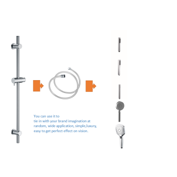 Rail de douche rond avec socle rond