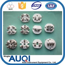 White ceramic plate, simplex or duplex thermocouple ceramic plate, wire connected RTD ceramic plate