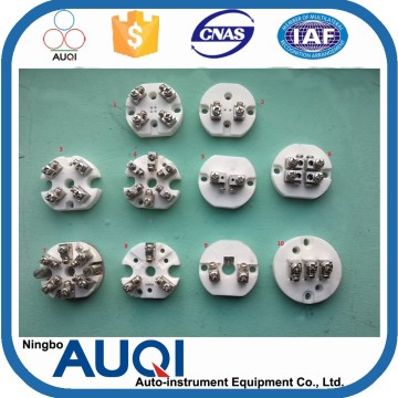 White ceramic plate, simplex or duplex thermocouple ceramic plate, wire connected RTD ceramic plate