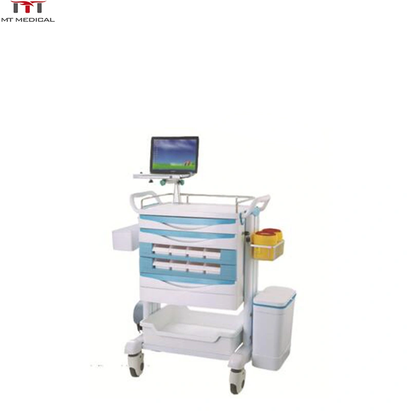 Manufacturer Cheap Hospital Mobile Working Emergency Trolley