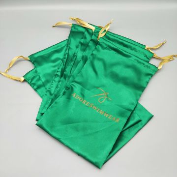 Custom drawstring gift pouch bag with custom logo