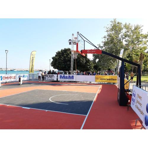 Lantai lapangan basket halaman belakang 20x20 kaki diy