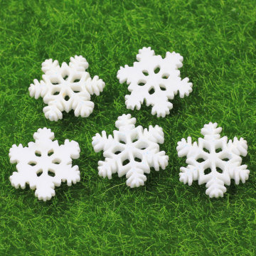 Fashional Snowflake Shaped Resin Cabochon Room Ornaments Spacer DIY Christmas Holiday Party Decor Charms