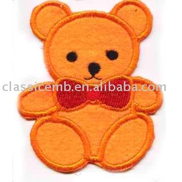 animal toy felt embroidery patch