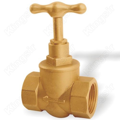 Kuningan berhenti Valve dengan Threaded koneksi