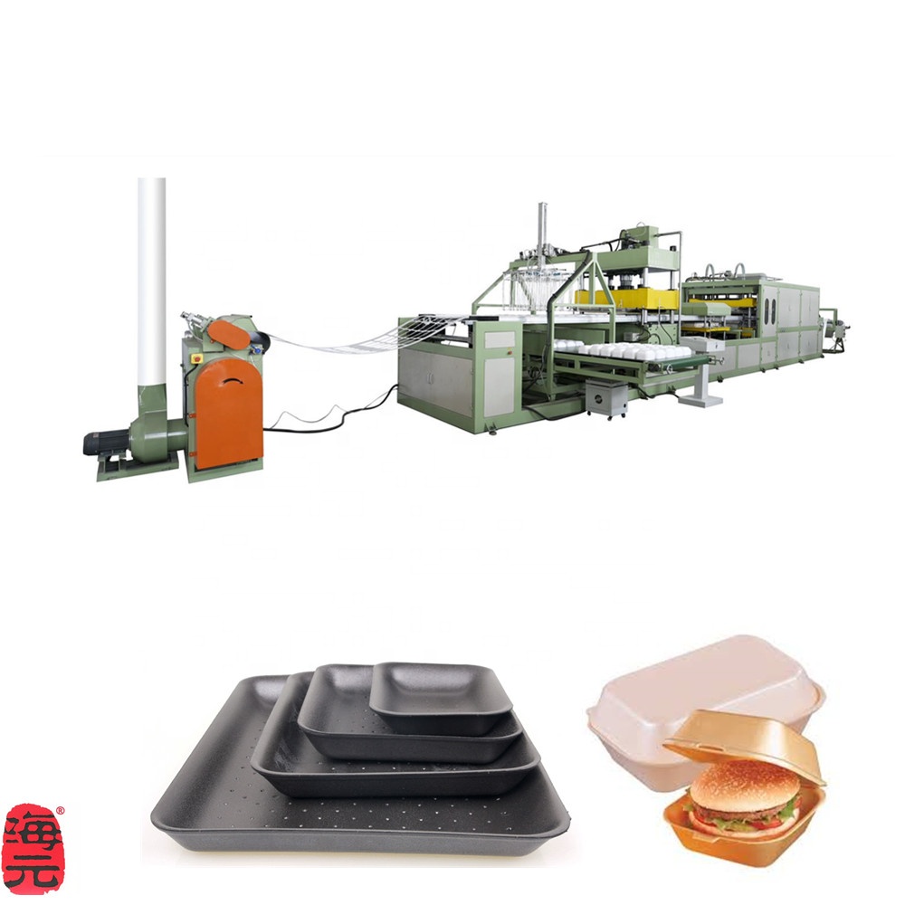 PS foam lunch box polystyrene white styrofoam food containers making machine