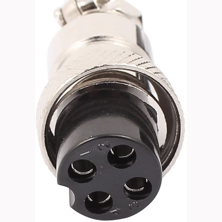 Custom  Waterproof GX12 male socket wire harness circular connector 4pin aviation cable For Car Reversing camera system