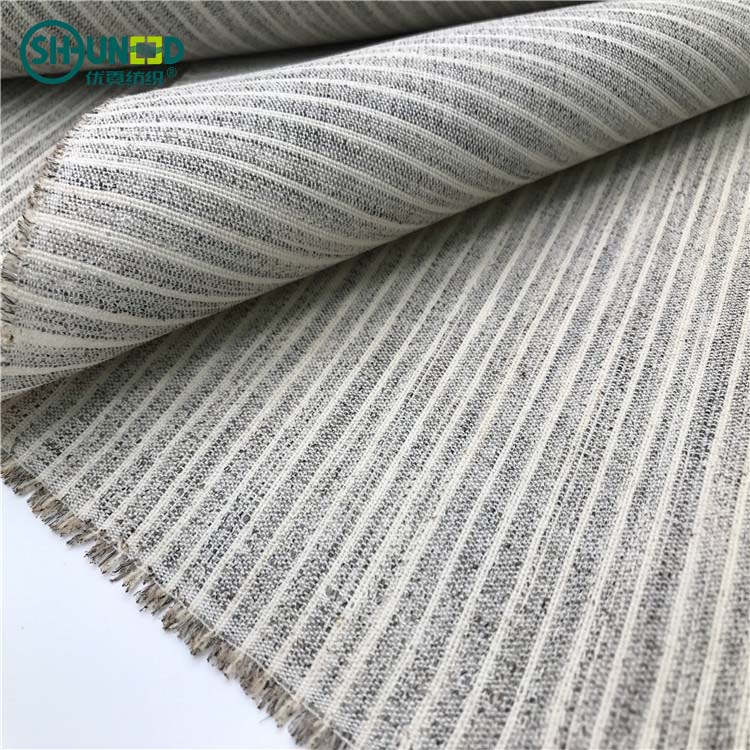 China Wholesales Horse Hair Interlining Cotton Canvas Fabric for Suit Tailoring Materials With Low Price