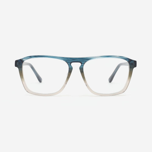 Square Key-hole Acetate Men's Optical Frames