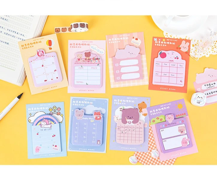 Cartoon Self-Adhesive Memo Pad for Office Use