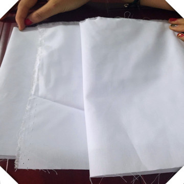 Polyester Cotton Mixed Woven White Fabric
