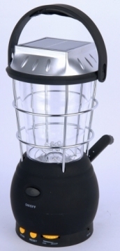 12 Led Solar Crank Camping Lantern With Radio?