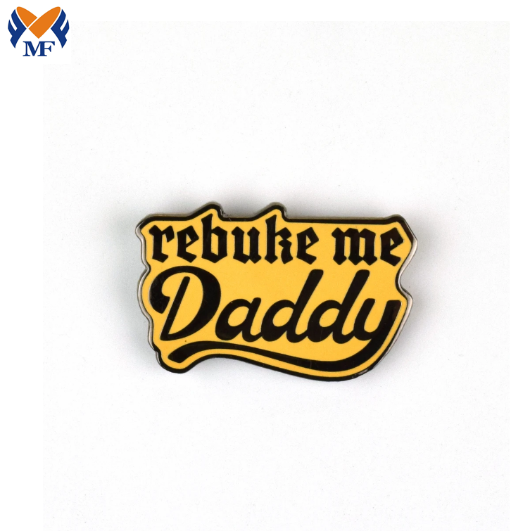 Petit cadeau en métal personnalisé papa émail broche