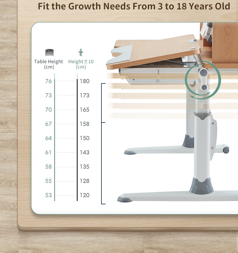 Factory Direct Sales With Bookshelf Study Adjustable Table