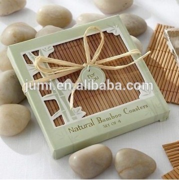 set of 4 bamboo coasters best wedding gift set
