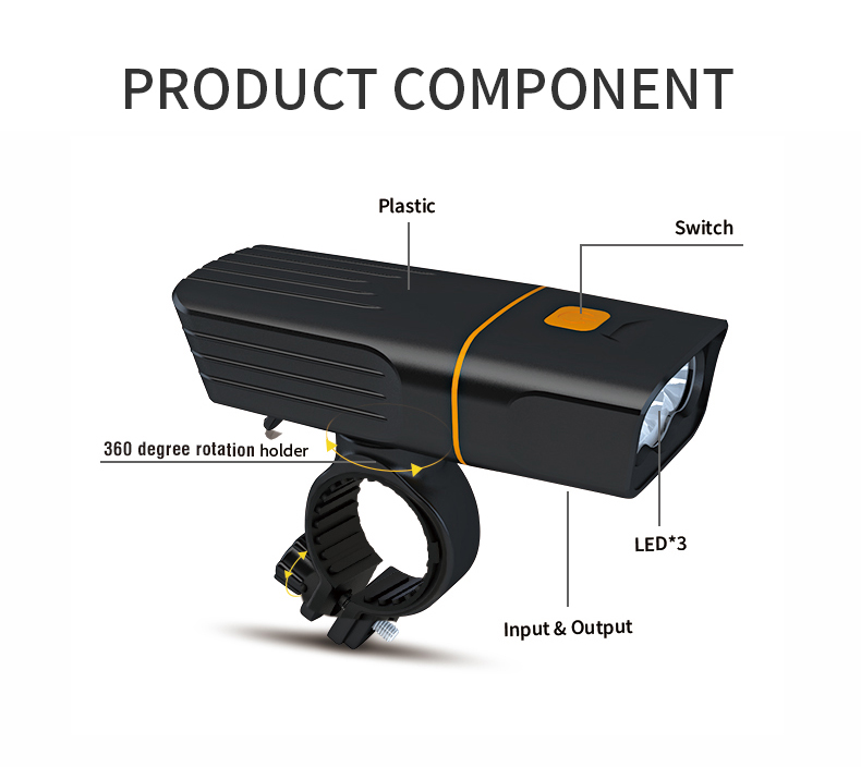 Best Version Eu Standard Adjustable Direction Brightest Usb Bicycle Front Led Light For Bike