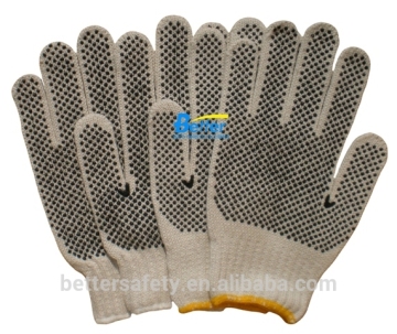 White Two-Side PVC Dotted Safety Glove China Supplier