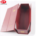 Red Collapsible Single Bottle Folding Wne Box