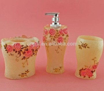 Factory oulet polyresin bathroom accessory sets
