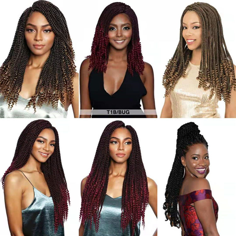 Pre-twisted Soft Coily ends Senegal Twist Crochet Braids Curly