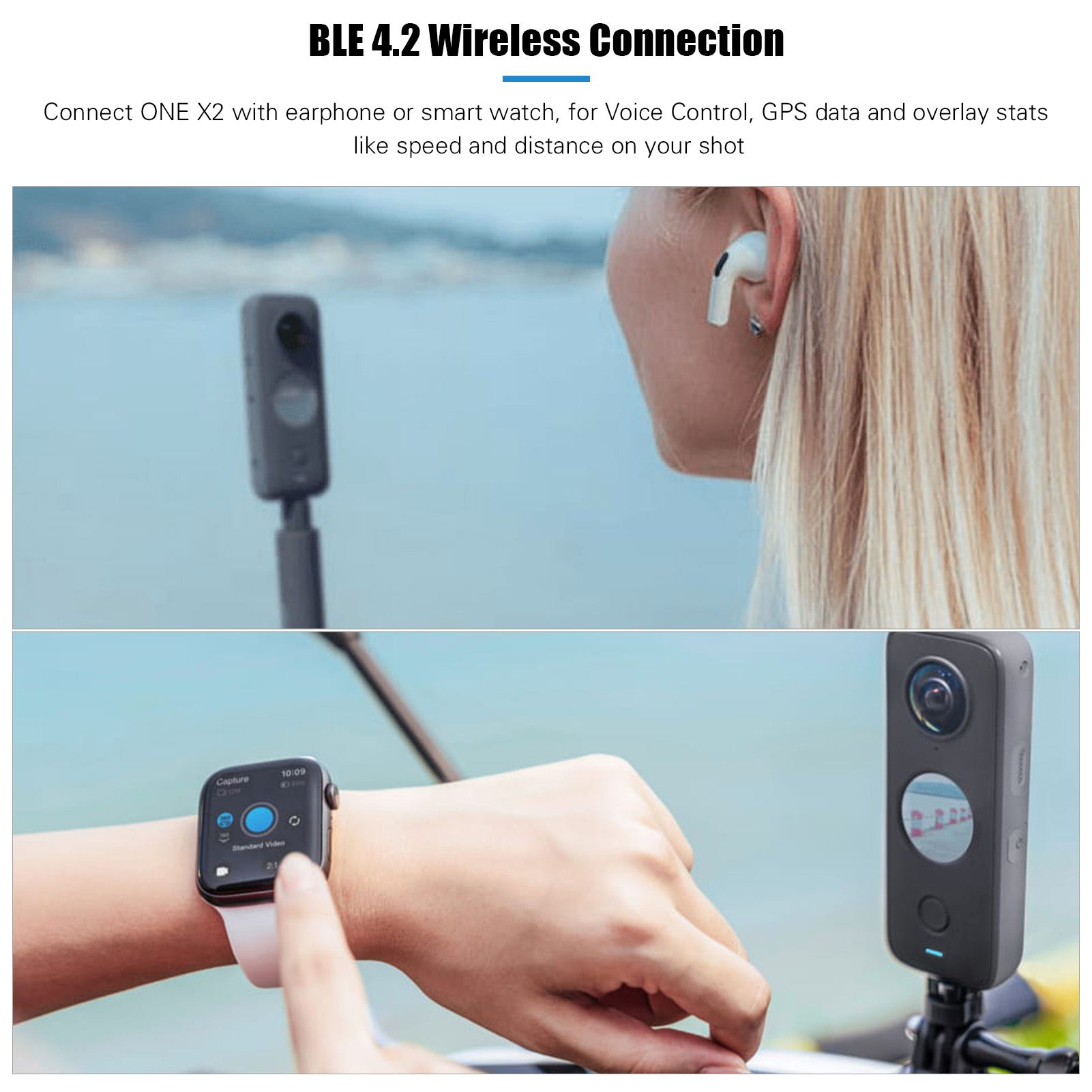 Insta360 ONE X2 Panoramic Video Action Camera LCD Touch Screen Waterproof Stabilization 360 Camera