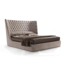 Modern Velvet Tufted King Size Bedroom Sets with Chesterfield Headboards