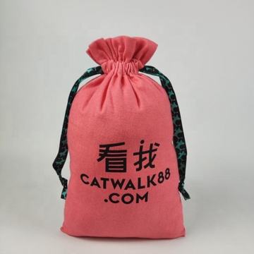 Cotton Double String Handbag