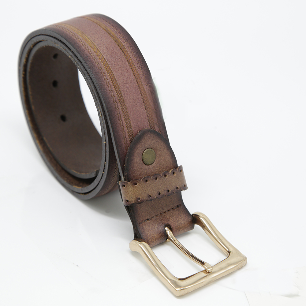 Ceinture en cuir en forme de dent de scie