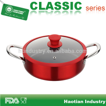 Aluminum Metallic Saute Pan With Silicone Lid