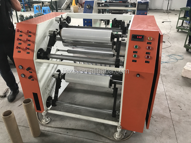 Srtetch film rewinding slitting machine