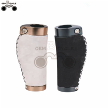 High quality leather bike lock on grips