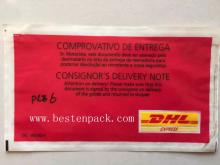 DHL different kind of Packing list envelope