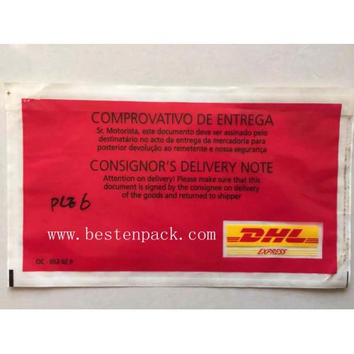 DHL berbeza jenis sampul surat senarai pembungkusan