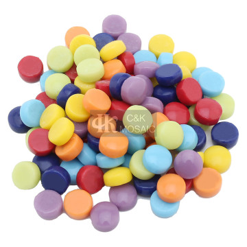 Color Mixed Assorted Round Glass Mosaic