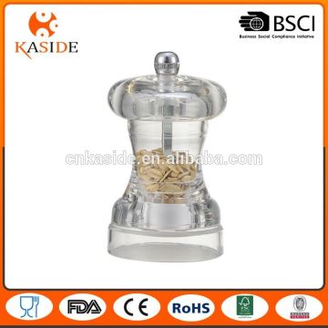 Latest Arrival trendy style manual acrylic transparent pepper mill with good prices