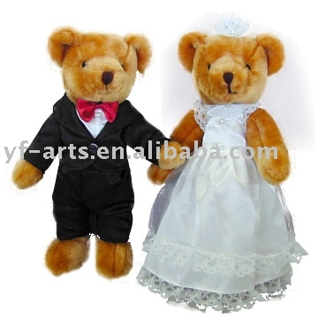 Wedding Bears,Plush toy,plush bear,stuffed wedding bear