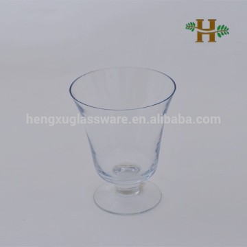 Clear Footed Glass Hurricane Vase