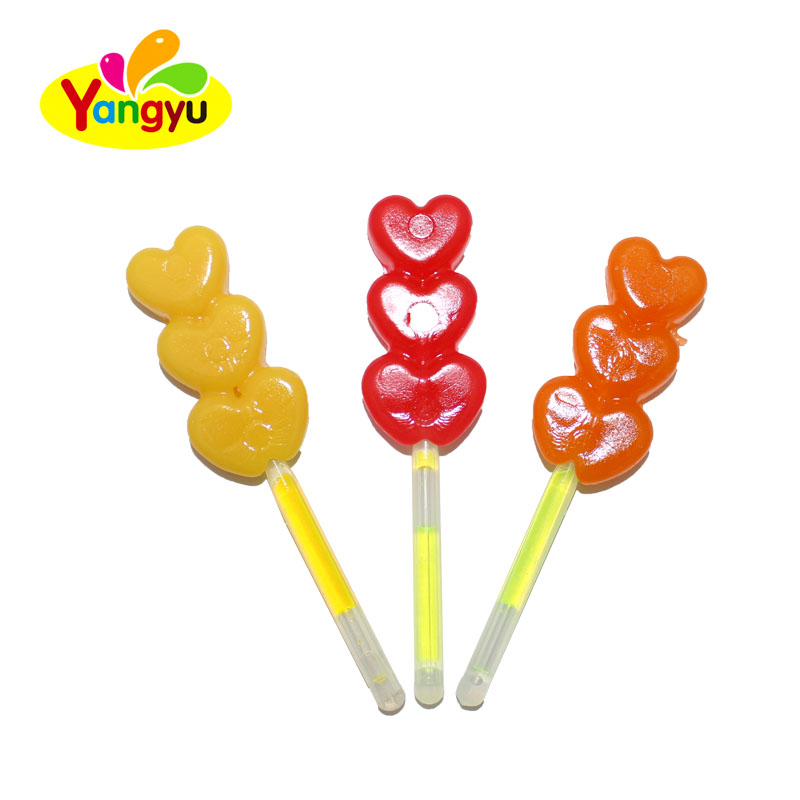 Glowing stick Heart to Heart Fruits Lollipop Candy