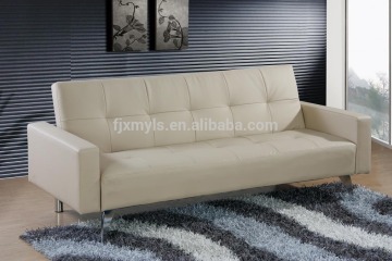 Comfortable Design Leather Armrest Sofa Bed, folding sofa bed