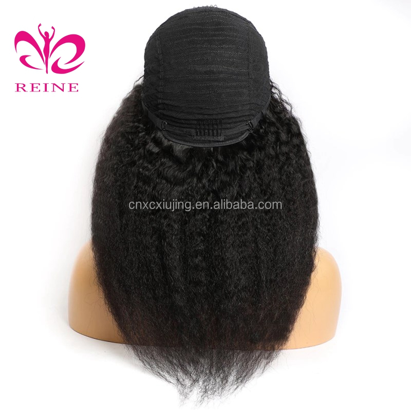 U Part Wig Human Hair Kinky Straight Human Hair Half Wig for Women U Shape Clip in Wigs Yaki Straight