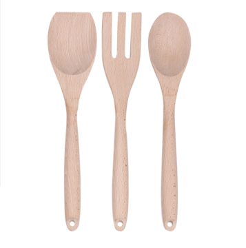 Wooden eating utensils 3 pcs of 1 set