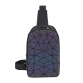 Geometric Rhombus Relflective Slipping Sling Bag Diamond Lattice Luminose Sacchetti del petto laser luminosi