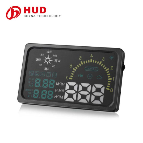 6 Inch Universal car hud vehicle-mounted head up display I6 hud obdii display hud obd With Compass Speed/ Temperature Indicator