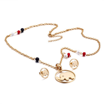 Fashion cartoon animals thailand elephant jewelry set