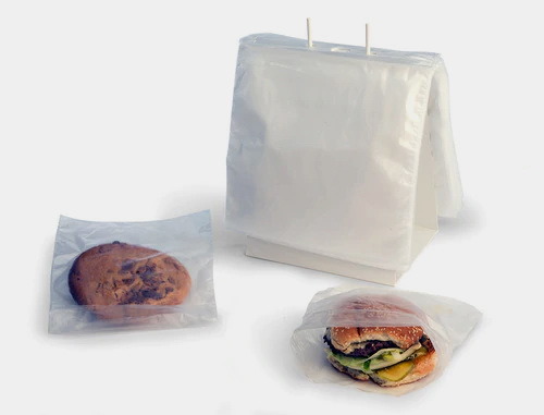 Bread Grocery Shopping Mall Bags Food for Go Bag Square Bottom Plastic Bags